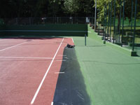 Pintado de pistas de tenis