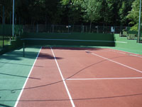 Pintado de pistas de tenis
